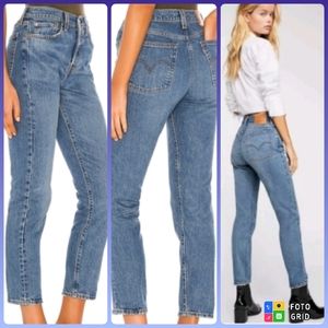 Levi's Premium Wedgie High Rise Tapered Jeans